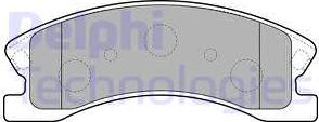 Delphi LP1906-18B1 - Гальмівні колодки, дискові гальма avtolavka.club