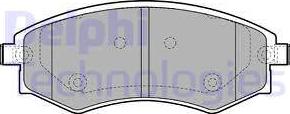 Delphi LP1928 - Гальмівні колодки, дискові гальма avtolavka.club