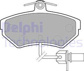 Delphi LP1631 - Гальмівні колодки, дискові гальма avtolavka.club