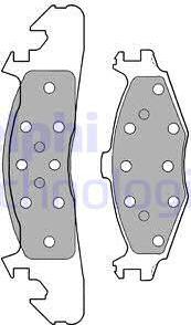 Delphi LP1163 - Гальмівні колодки, дискові гальма avtolavka.club