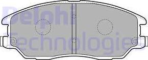 Delphi LP1857 - Гальмівні колодки, дискові гальма avtolavka.club