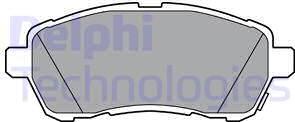 Delphi LP3364 - Гальмівні колодки, дискові гальма avtolavka.club