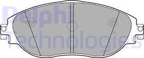 Delphi LP2250 - Гальмівні колодки, дискові гальма avtolavka.club