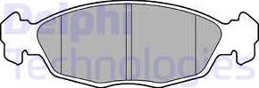 Delphi LP702 - Гальмівні колодки, дискові гальма avtolavka.club