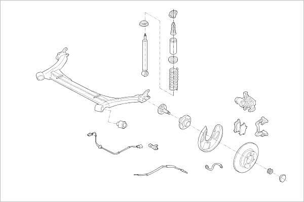 Delphi OE-VW-000016105-R - Підвіска колеса avtolavka.club