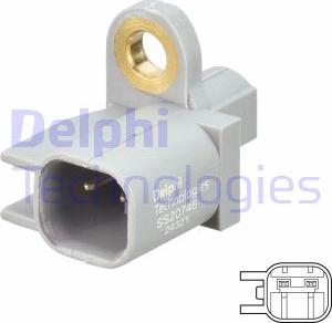 Delphi SS20746 - Датчик ABS, частота обертання колеса avtolavka.club