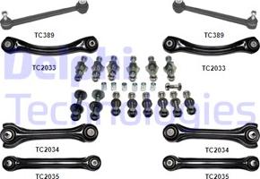 Delphi TC1600KIT-11B1 - Ремкомплект, поперечний важіль підвіски avtolavka.club