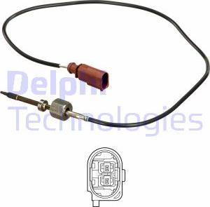 Delphi TS30252 - Датчик, температура вихлопних газів avtolavka.club