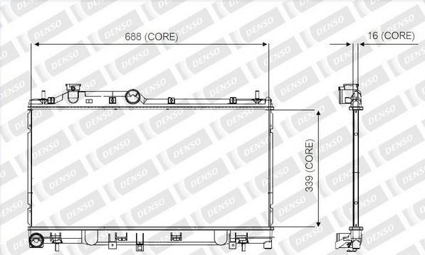 Denso A221-A336 - Радіатор, охолодження двигуна avtolavka.club