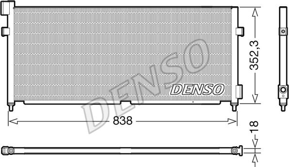 Denso DCN99052 - Конденсатор, кондиціонер avtolavka.club