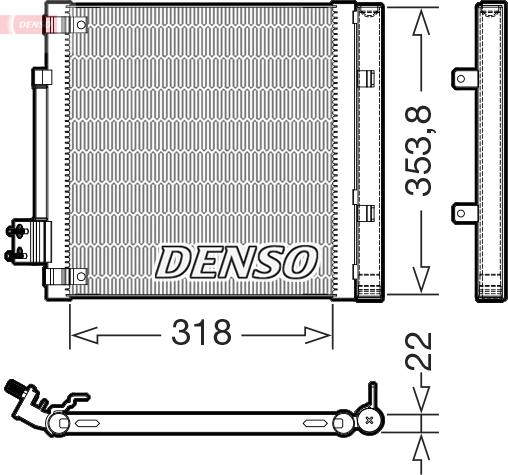 Denso DCN99082 - Конденсатор, кондиціонер avtolavka.club