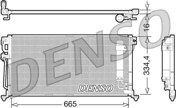 Denso DCN45003 - Конденсатор, кондиціонер avtolavka.club
