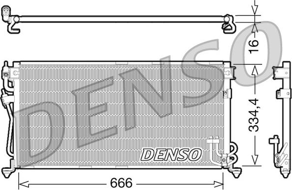 Denso DCN45002 - Конденсатор, кондиціонер avtolavka.club