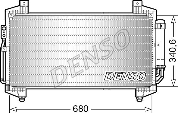 Denso DCN45014 - Конденсатор, кондиціонер avtolavka.club