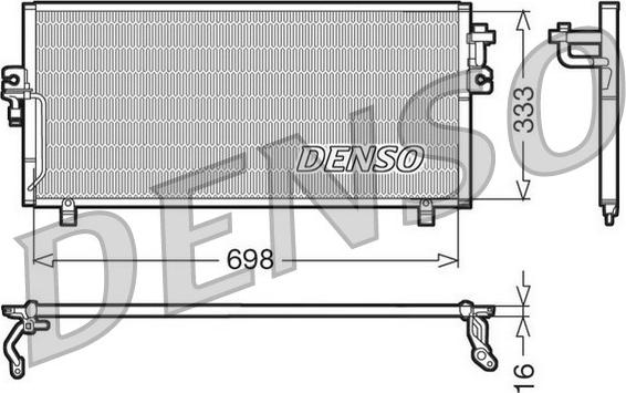 Denso DCN46010 - Конденсатор, кондиціонер avtolavka.club