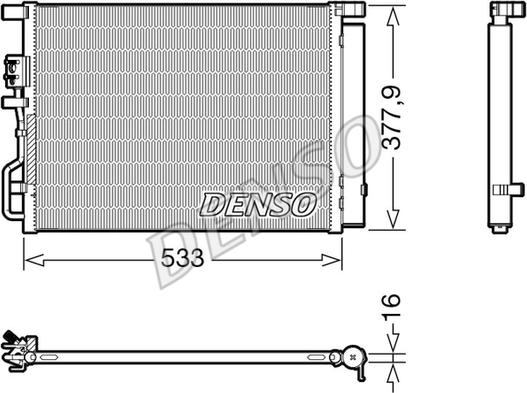 Denso DCN41018 - Конденсатор, кондиціонер avtolavka.club