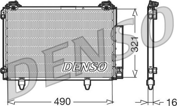 Denso DCN50002 - Конденсатор, кондиціонер avtolavka.club
