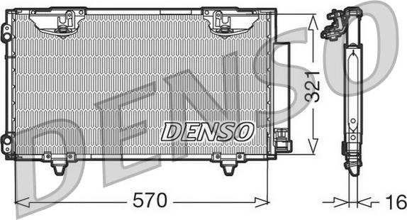 Denso DCN50010 - Конденсатор, кондиціонер avtolavka.club