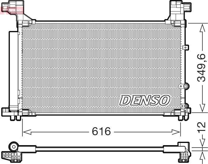 Denso DCN50132 - Конденсатор, кондиціонер avtolavka.club