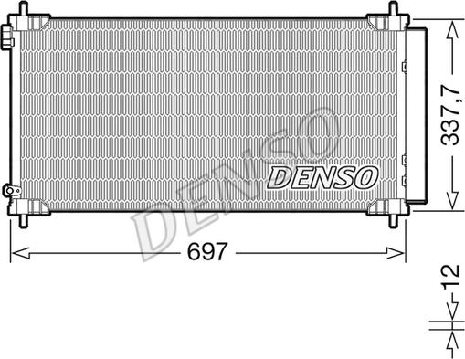 Denso DCN50120 - Конденсатор, кондиціонер avtolavka.club