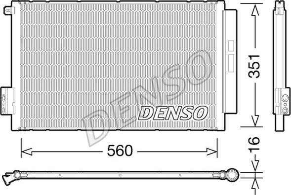 Denso DCN09043 - Конденсатор, кондиціонер avtolavka.club