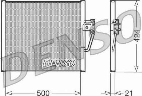 Denso DCN05005 - Конденсатор, кондиціонер avtolavka.club