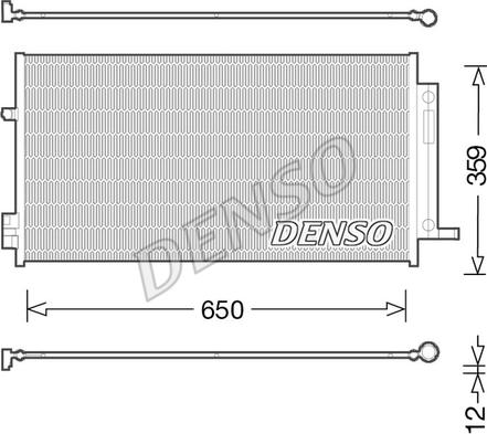 Denso DCN06016 - Конденсатор, кондиціонер avtolavka.club