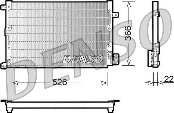 Denso DCN01020 - Конденсатор, кондиціонер avtolavka.club