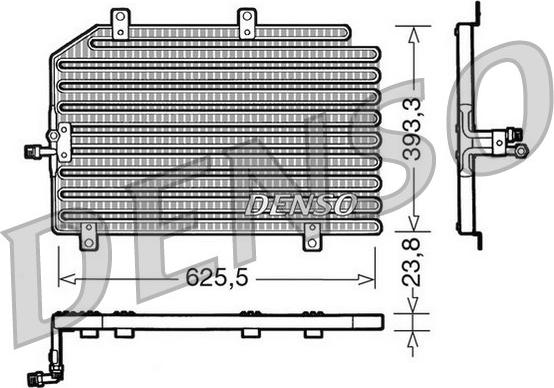 Denso DCN01022 - Конденсатор, кондиціонер avtolavka.club