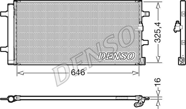 Denso DCN02041 - Конденсатор, кондиціонер avtolavka.club