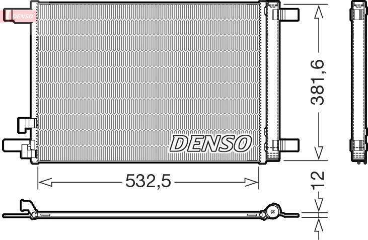 Denso DCN02048 - Конденсатор, кондиціонер avtolavka.club