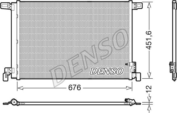 Denso DCN02008 - Конденсатор, кондиціонер avtolavka.club