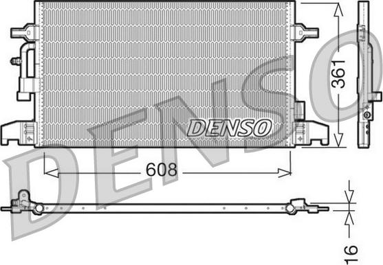 Denso DCN02016 - Конденсатор, кондиціонер avtolavka.club