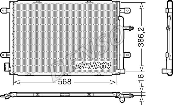 Denso DCN02039 - Конденсатор, кондиціонер avtolavka.club