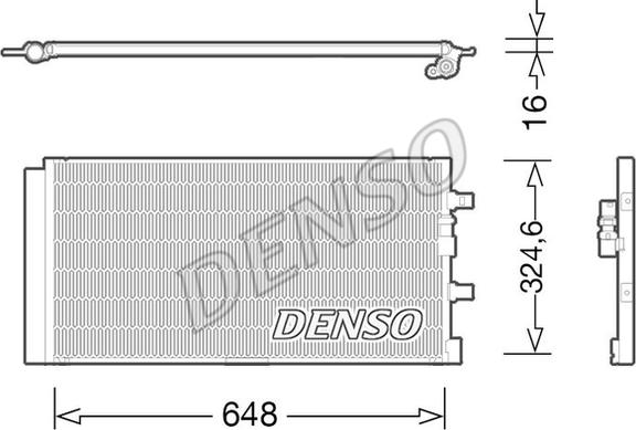 Denso DCN02024 - Конденсатор, кондиціонер avtolavka.club