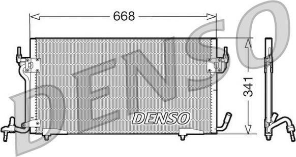 Denso DCN07010 - Конденсатор, кондиціонер avtolavka.club