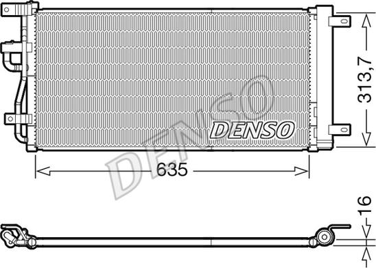 Denso DCN15007 - Конденсатор, кондиціонер avtolavka.club