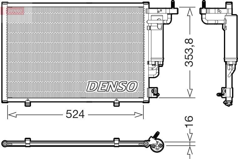 Denso DCN10059 - Конденсатор, кондиціонер avtolavka.club