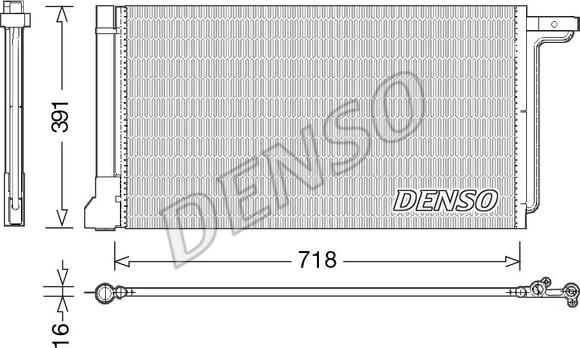 Denso DCN10028 - Конденсатор, кондиціонер avtolavka.club
