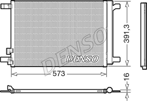 Denso DCN32066 - Конденсатор, кондиціонер avtolavka.club