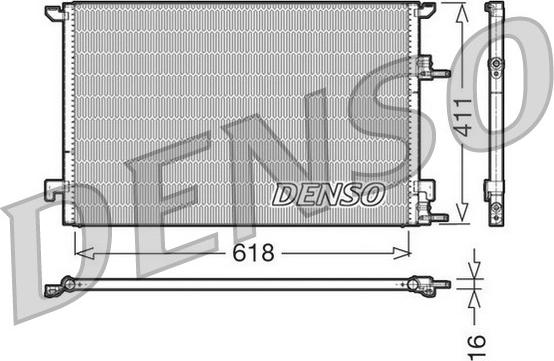 Denso DCN25001 - Конденсатор, кондиціонер avtolavka.club