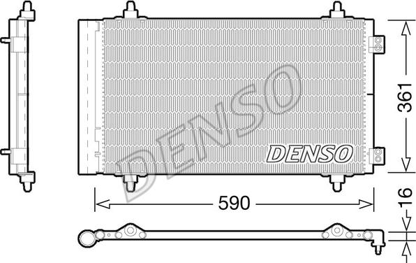 Denso DCN21018 - Конденсатор, кондиціонер avtolavka.club