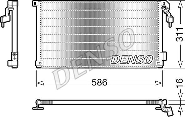 Denso DCN21012 - Конденсатор, кондиціонер avtolavka.club