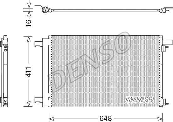 Denso DCN21021 - Конденсатор, кондиціонер avtolavka.club