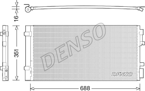 Denso DCN23034 - Конденсатор, кондиціонер avtolavka.club