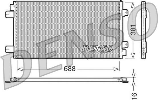 Denso DCN23024 - Конденсатор, кондиціонер avtolavka.club