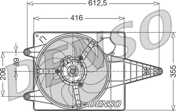 Denso DER01004 - Вентилятор, охолодження двигуна avtolavka.club
