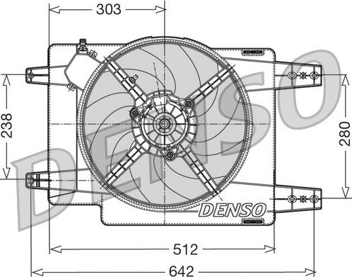 Denso DER01011 - Вентилятор, охолодження двигуна avtolavka.club