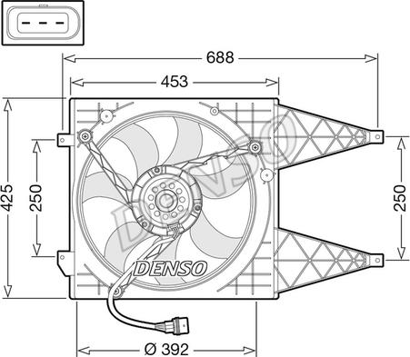 Denso DER32015 - Вентилятор, охолодження двигуна avtolavka.club