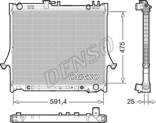 Denso DRM99015 - Радіатор, охолодження двигуна avtolavka.club